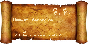Hammer Veronika névjegykártya